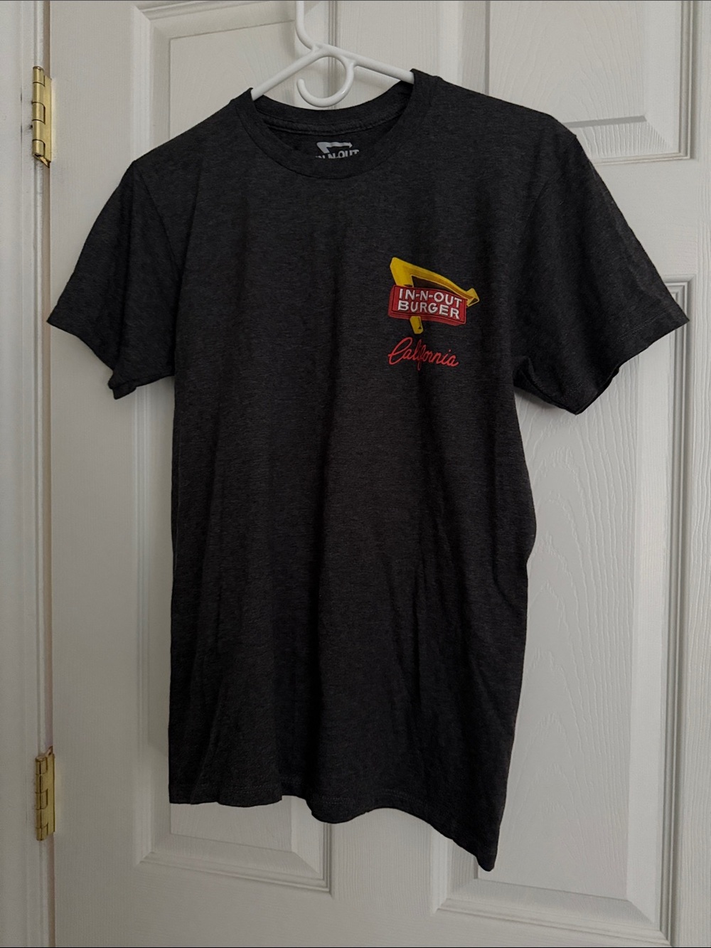 California In N Out Burger Short Sleeve T-Shirt - Charcoal